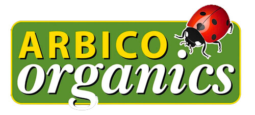 Arbico Organics logo, which includes a ladybug in the top right corner.