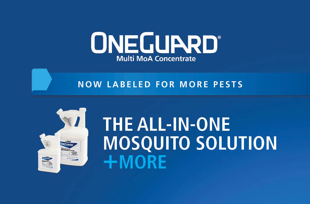 OneGuard is the all-in-one mosquito solution and more, includes image of OneGuard product package