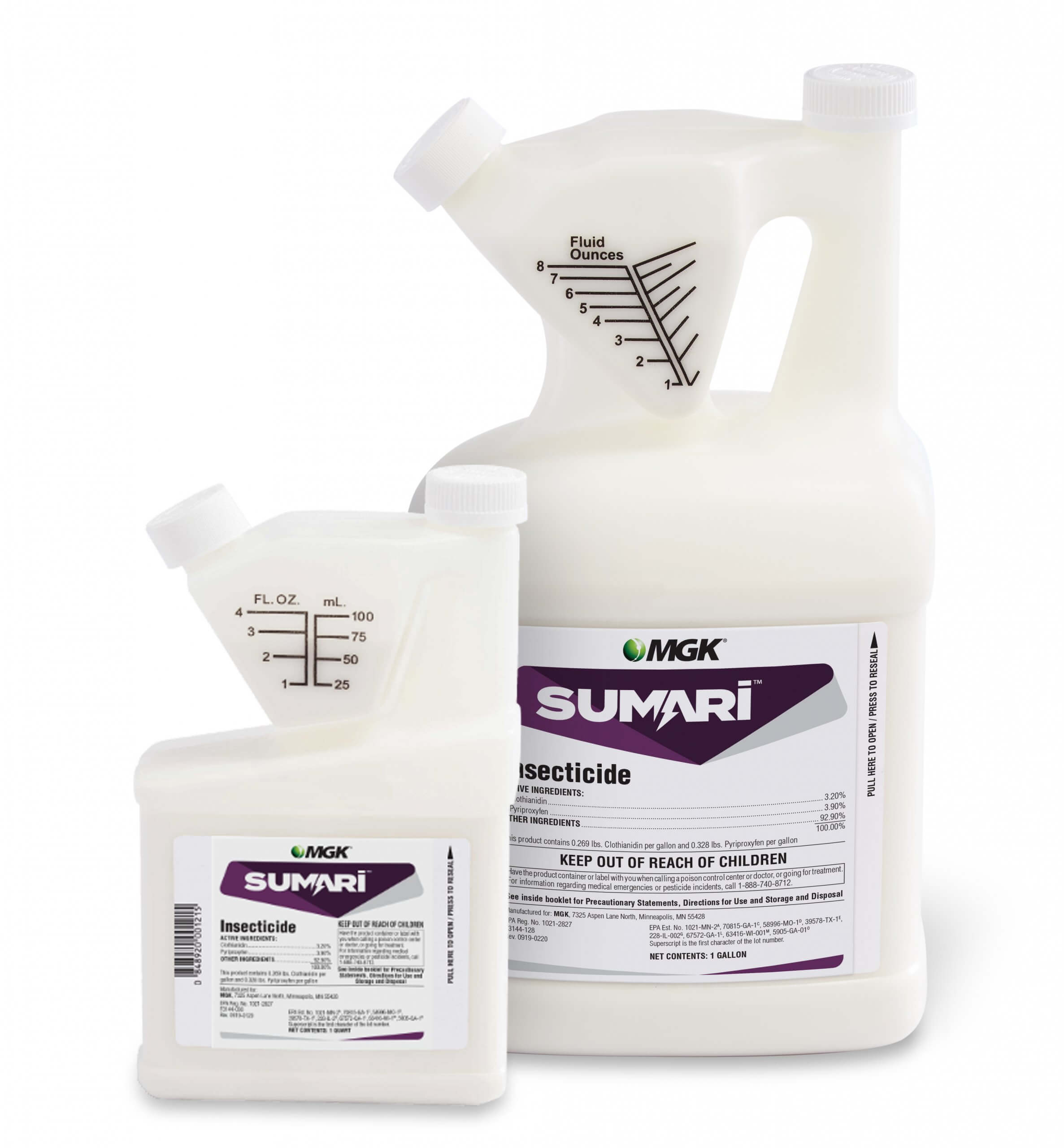 Sumari product - gallon size bottle and quart size bottle