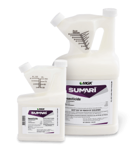 Sumari System – insecticide product bottle shown with purple label